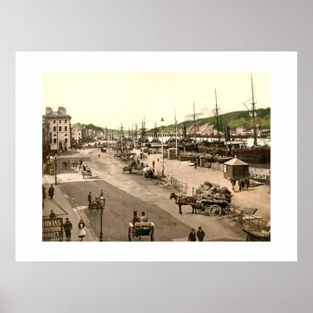 Vintage Irland, Waterford City Quay Poster (Framsidan)