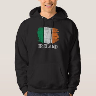 Vintage irländsk flagga hoodie