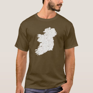 Vintage irländsk kartt-shirt för män tröja