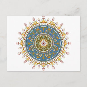 Vintage Islamic Mönster Design Vykort