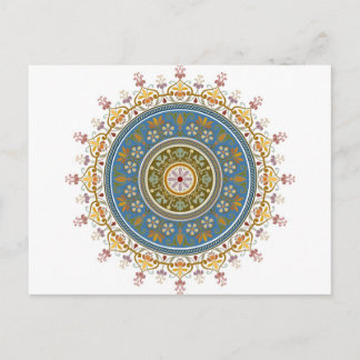 Vintage Islamic Mönster Design Vykort