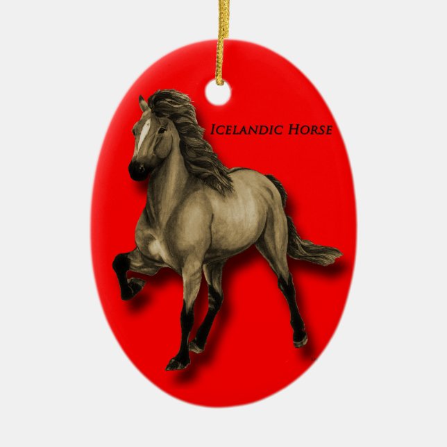 Vintage isländska julgransprydnad keramik (Framsidan)