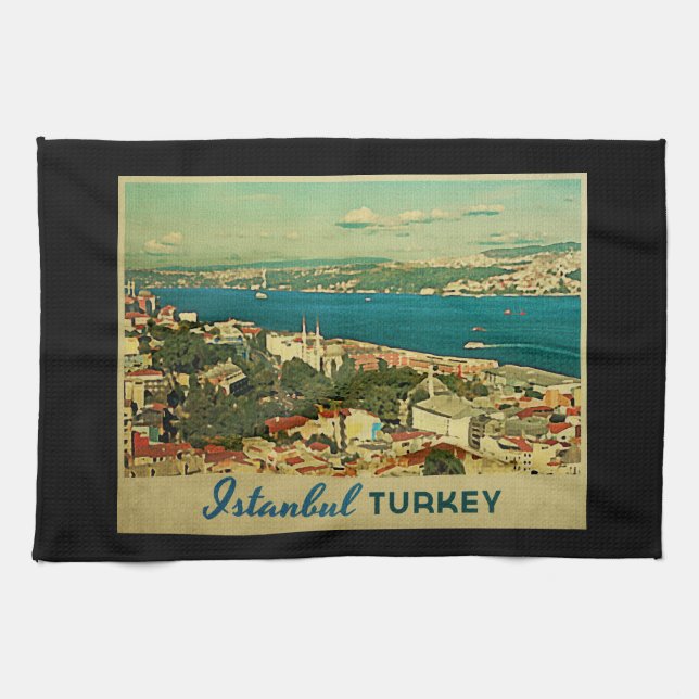 Vintage Istanbul Turkiet Kökshandduk (Horisontell)