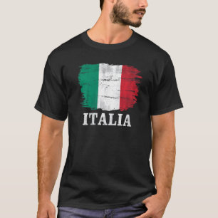 Vintage Italia Flagga för Italien Italiano T Shirt