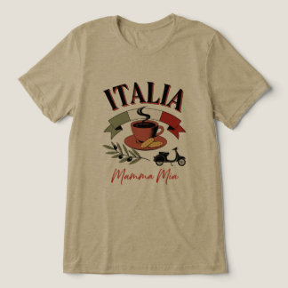 Vintage Italia Kaffe, Retro Scooter & Mamma Mia T Shirt