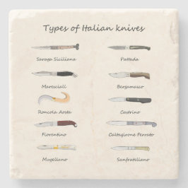 Vintage Italian Knives Pattern Stenunderlägg