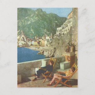 Vintage Italien, Amalfi kusten 1930-talet Vykort