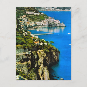 Vintage Italien, Amalfi Kusten Vykort