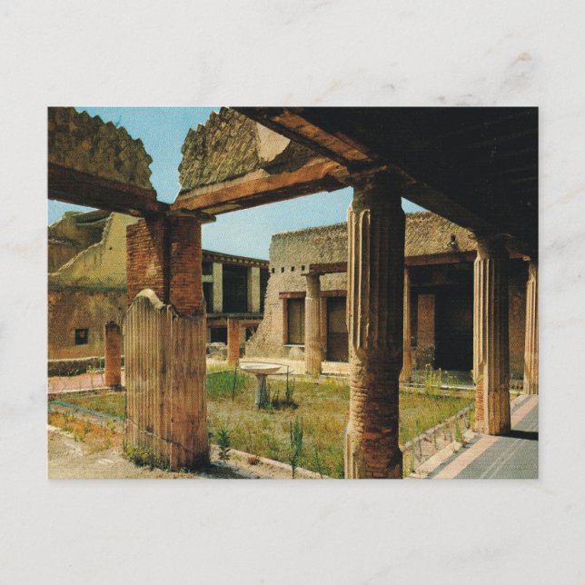 Vintage Italien, antikviteter, Herculaneum Vykort (Framsida)