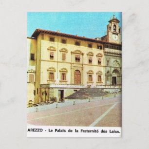 Vintage Italien, Arezzo, broderpalatset Vykort