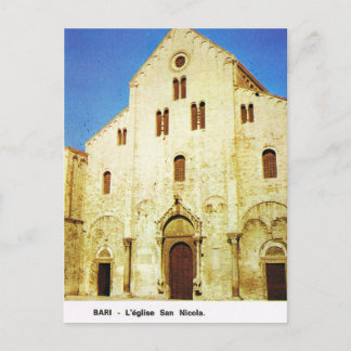 Vintage Italien, Bari, St Nicholas Church Vykort
