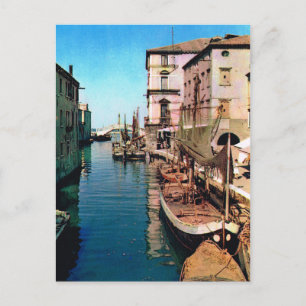 Vintage Italien, Chioggia, Vana-kanalen Vykort