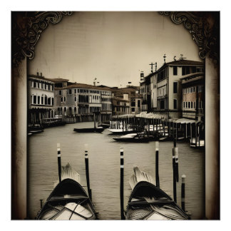 Vintage Italien/Italien, Venezia Fototryck