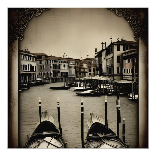 Vintage Italien/Italien, Venezia Fototryck (Framsidan)