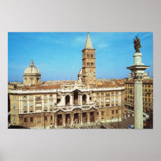 Vintage Italien, kyrkan i S Maria Maggiore Rom Poster