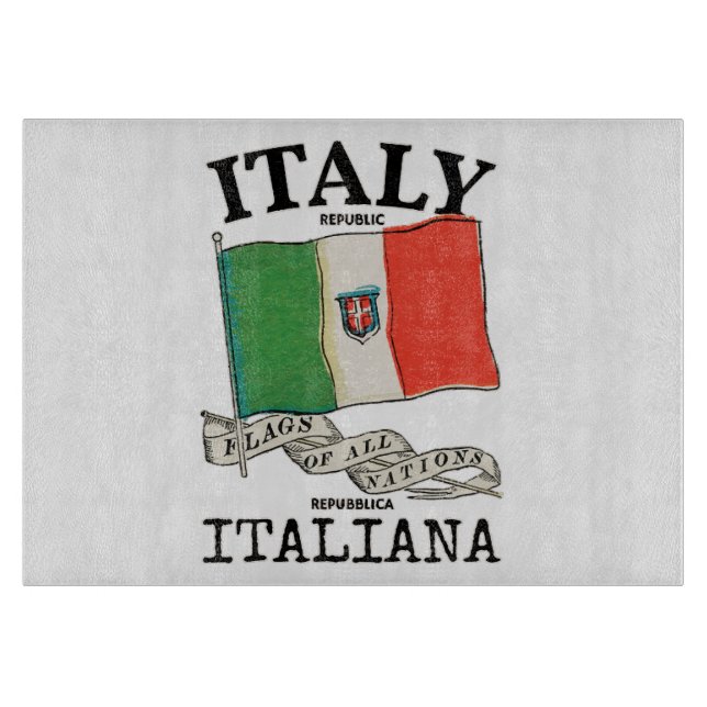 Vintage Italien Landsflagga (Framsidan)