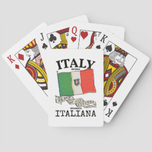 Vintage Italien Landsflagga Casinokort
