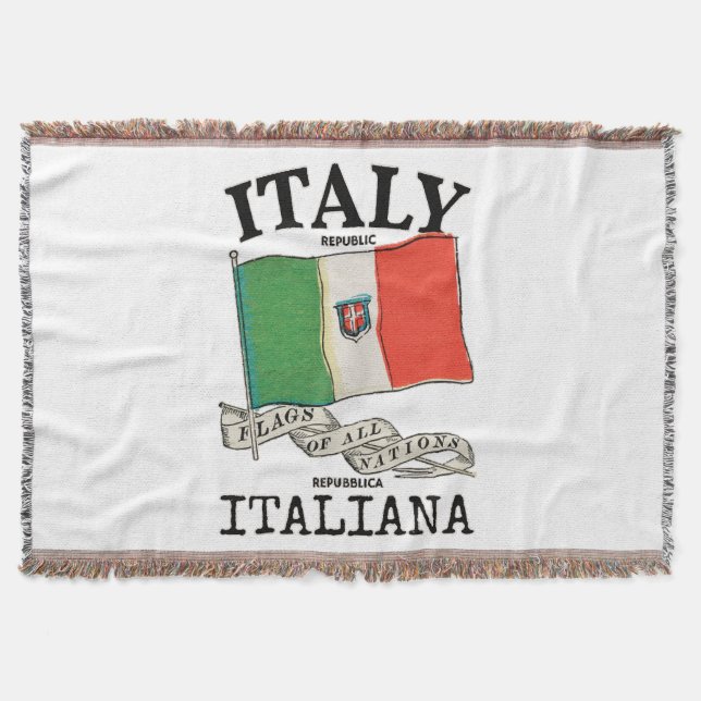 Vintage Italien Landsflagga Filt (Framsidan)