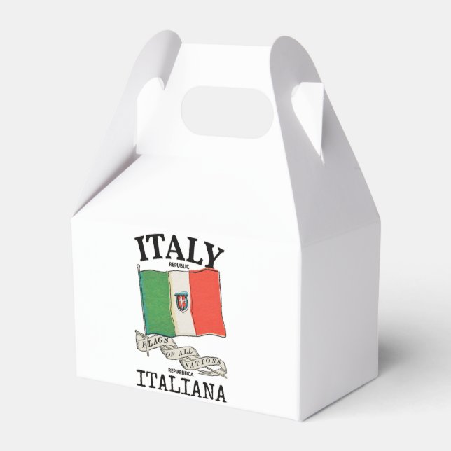 Vintage Italien Landsflagga Presentaskar (Framsidan Sidan)