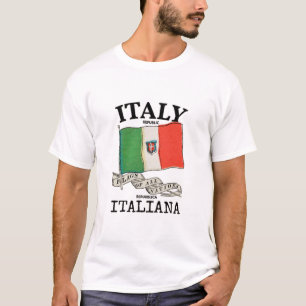 Vintage Italien Landsflagga T Shirt