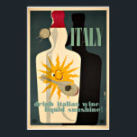 Vintage Italien Likör Alcohol Vin Art Deco Poster<br><div class="desc">En återgivning av en reklam poster för en italiensk alkoholvarumärke som Retro Art Deco poster. Digitalt renoverat för att få ut det ursprungliga färg,  ännu bättre och åtgärda så många brister som möjligt.</div>
