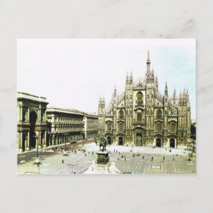 Vintage Italien, Milanos katedral Vykort