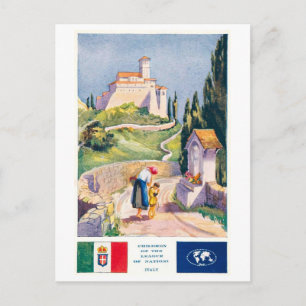 Vintage Italien Nationernas förbund Vykort