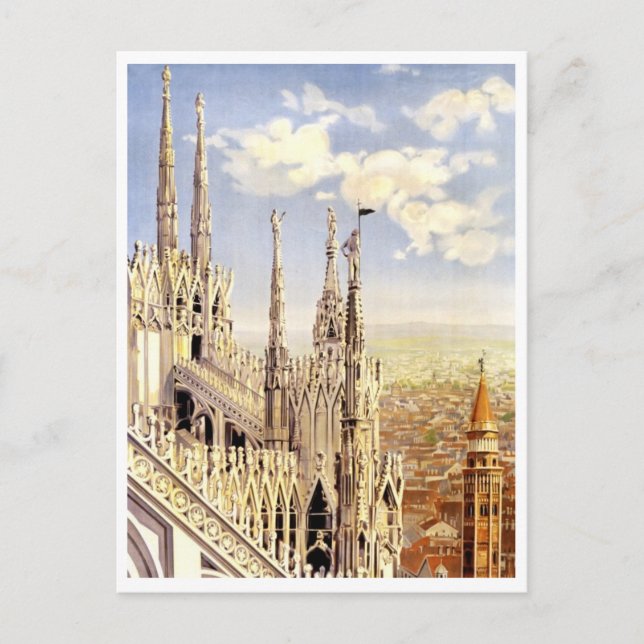 Vintage Italien Resepostkort Vykort (Framsida)