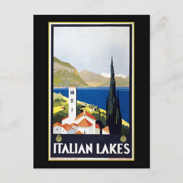 Vintage Italien resereklambild Vykort (Framsida)