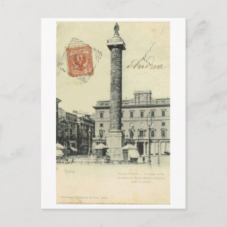 Vintage Italien, Roma Piazza Colonna, 1901 Vykort