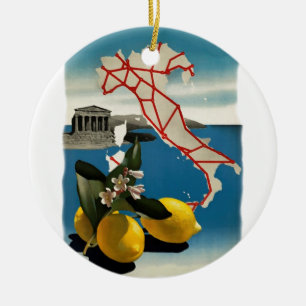 Vintage Italien Travel Julgransprydnad Keramik
