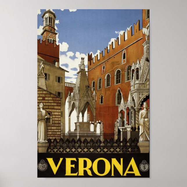 Vintage Italien Travel Poster (Framsidan)