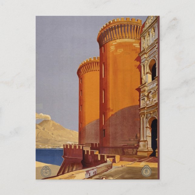 Vintage Italien Travel Poster Vykort (Framsida)
