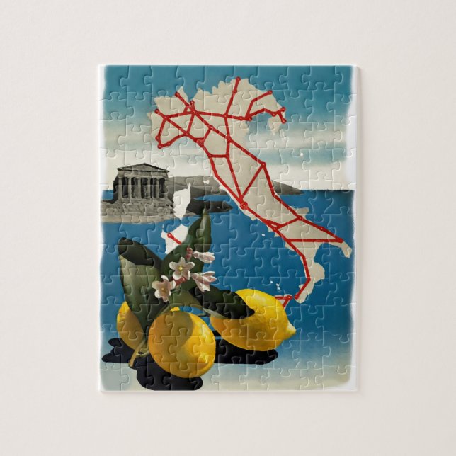Vintage Italien Travel Pussel (Vertikal)