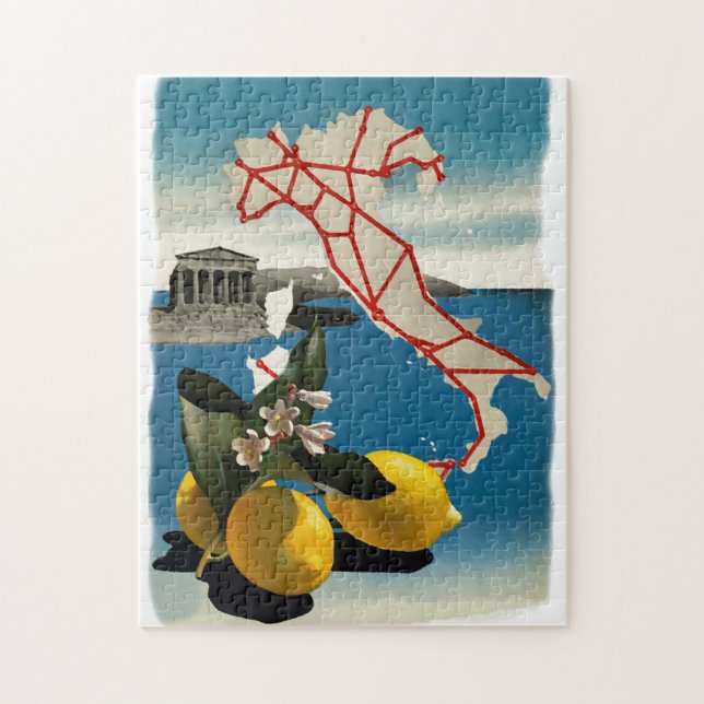 Vintage Italien Travel Pussel (Vertikal)