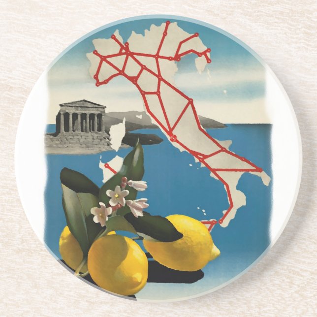 Vintage Italien Travel Underlägg (Framsidan)