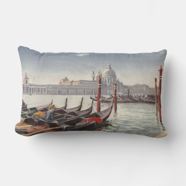 Vintage Italien vykort Venedig Grand Canal Lumbarkudde (Framsida)