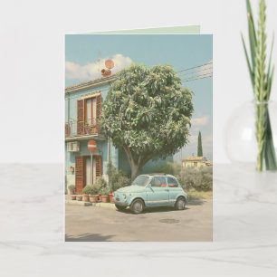 Vintage italiensk sommar gata kort