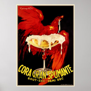 Vintage Italiensk Spumante-reklam Poster