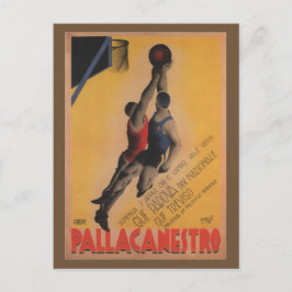 Vintage Italienska basketboll Vykort