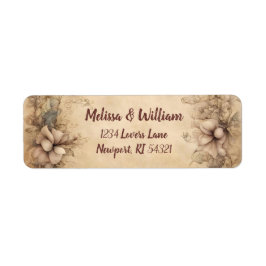 Vintage Italienska Bröllop Returadress Etikett