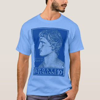 Vintage Italienska Caesar Postage Frimärke Design T Shirt