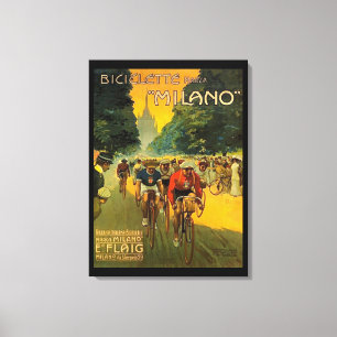 Vintage Italienska cycle Ad Canvastryck