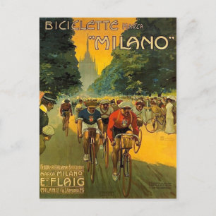 Vintage Italienska cycle Ad Vykort