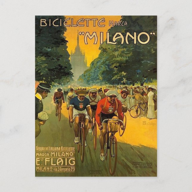 Vintage Italienska cycle Ad Vykort (Framsida)