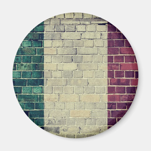 Vintage italienska flagga magnet (Framsidan)