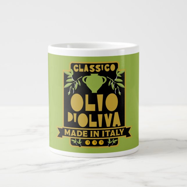 Vintage Italienska olivolja Jumbo Mugg (Framsidan)