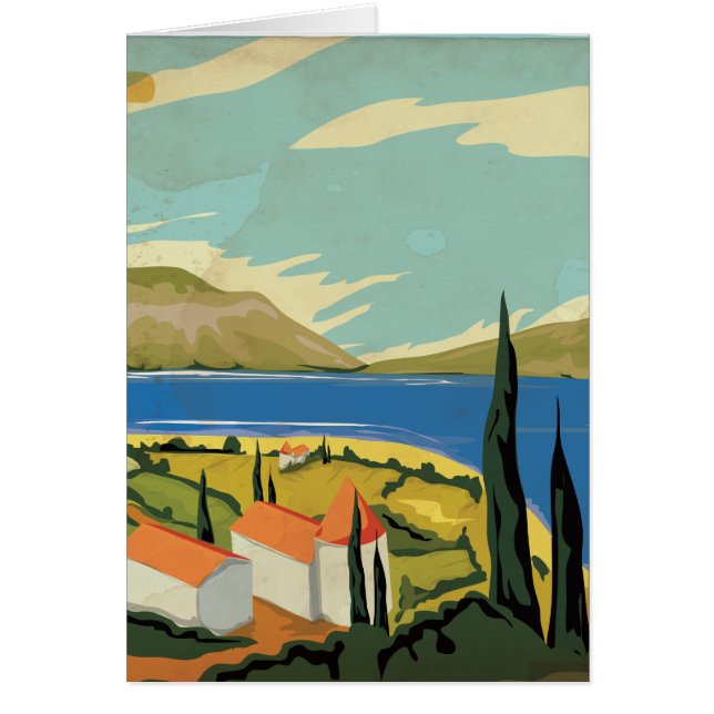 Vintage italienska Poster Hälsningskort (Framsidan)