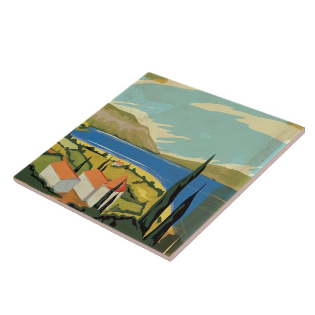 Vintage italienska Poster Kakelplatta (Sidan)