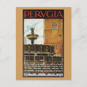 Vintage Italienska resor och Perugia Vykort
